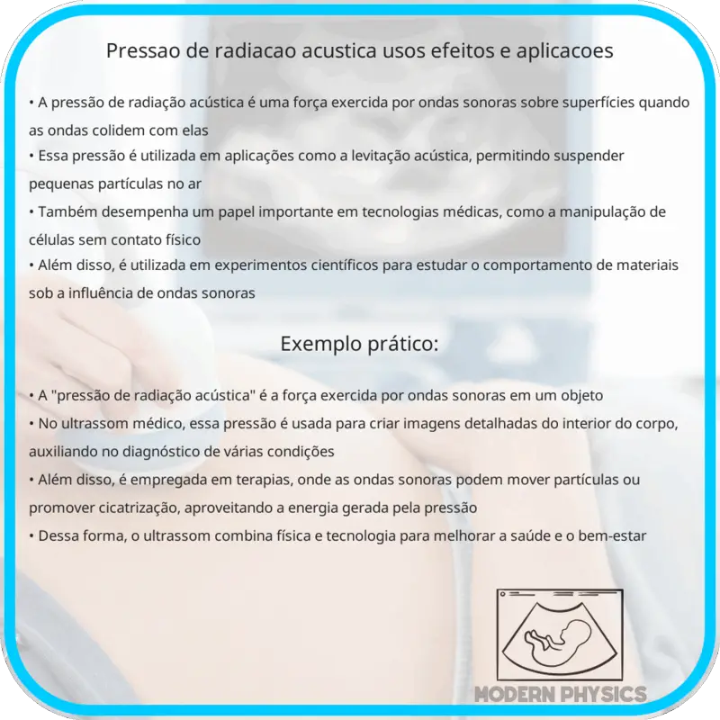 Pressão de Radiação Acústica | Usos, Efeitos e Aplicações
