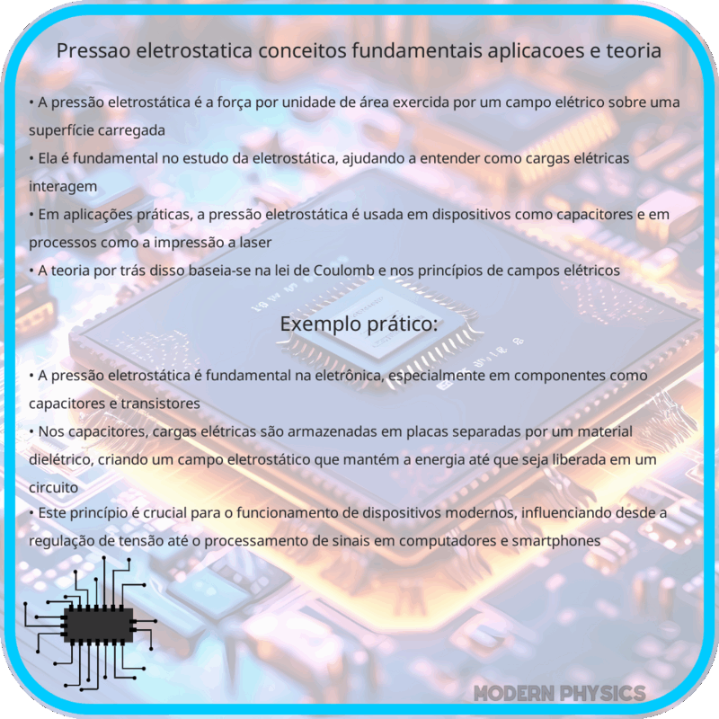 Pressão Eletrostática | Conceitos Fundamentais, Aplicações e Teoria