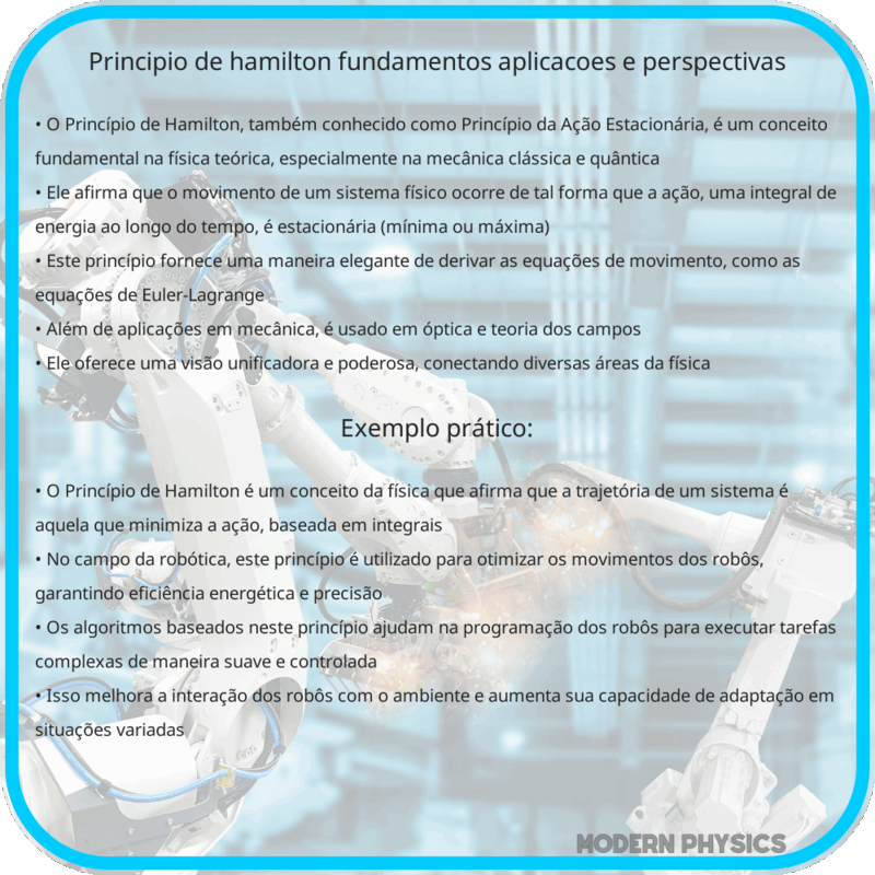 Princípio de Hamilton | Fundamentos, Aplicações e Perspectivas