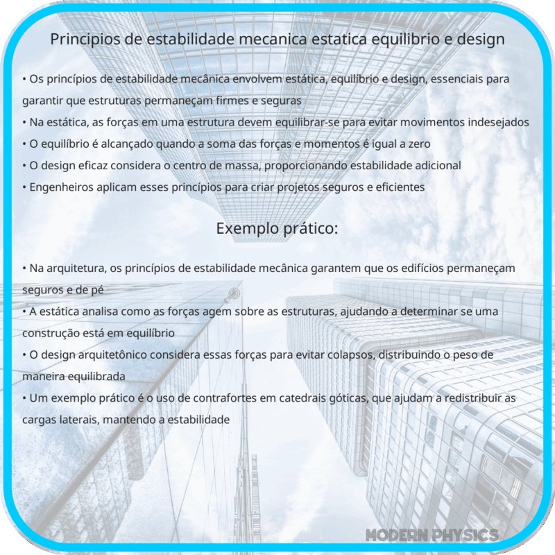 Princípios de Estabilidade Mecânica | Estática, Equilíbrio e Design