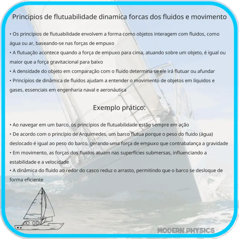 Princípios de Flutuabilidade: Dinâmica, Forças dos Fluidos e Movimento