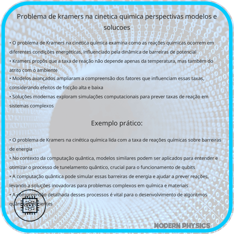 Problema de Kramers na Cinética Química | Perspectivas, Modelos e Soluções