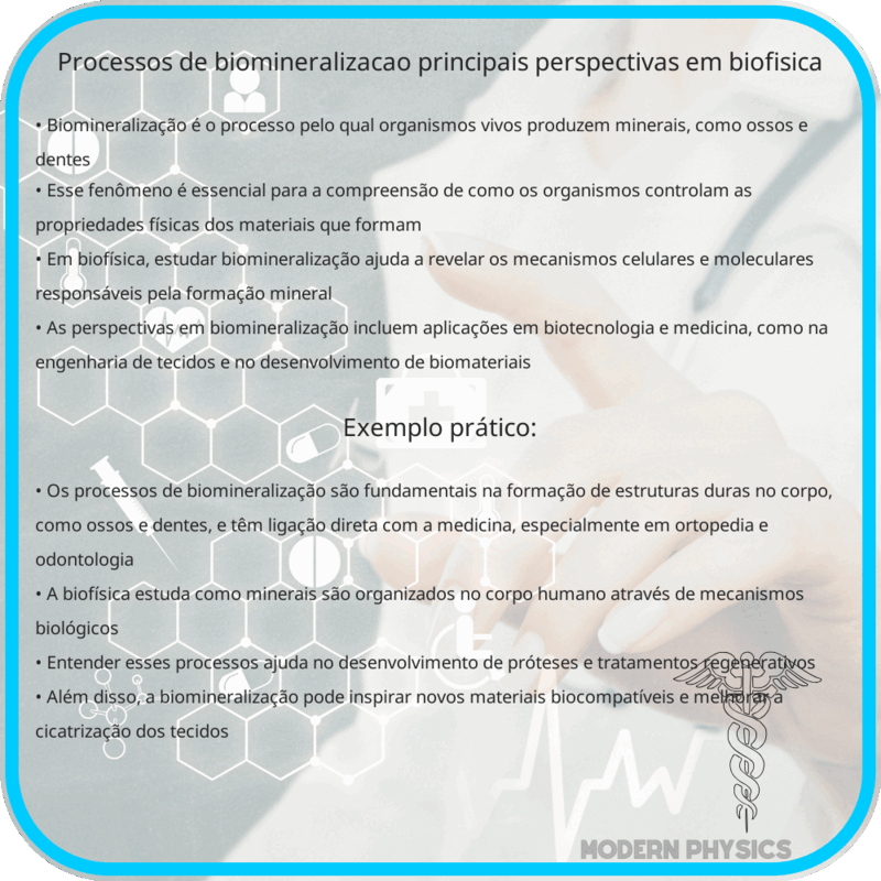 Processos de Biomineralização | Principais Perspectivas em Biofísica