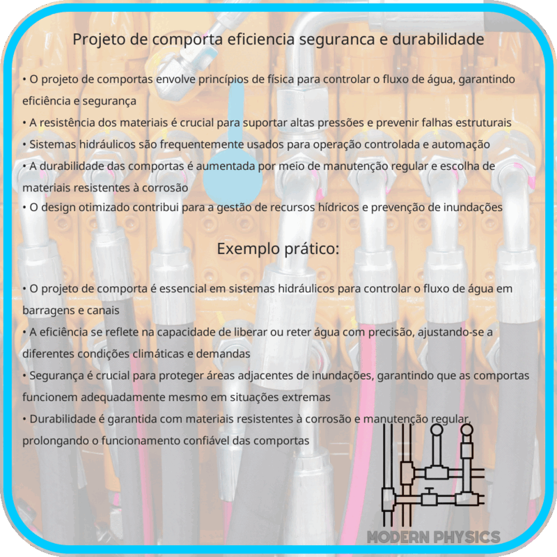 Projeto de Comporta | Eficiência, Segurança e Durabilidade
