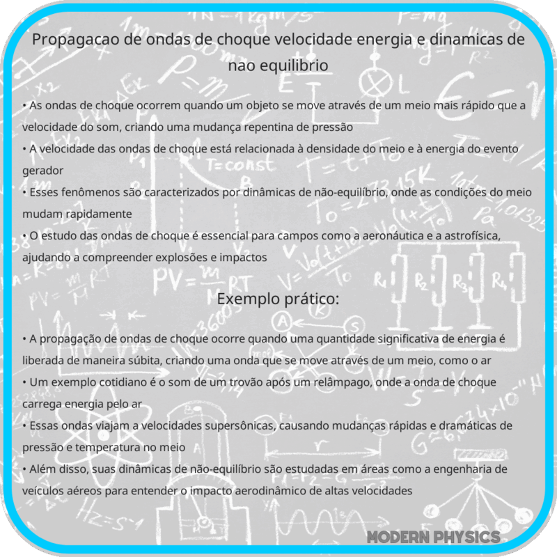 Propagação de Ondas de Choque: Velocidade, Energia e Dinâmicas de Não-equilíbrio