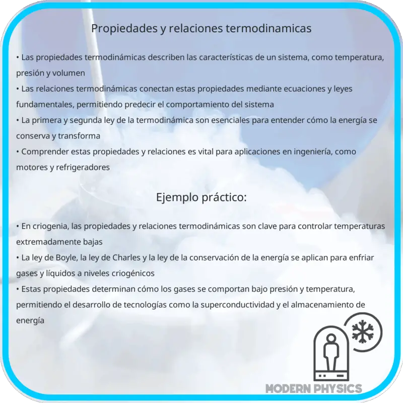 Propiedades y Relaciones Termodinámicas