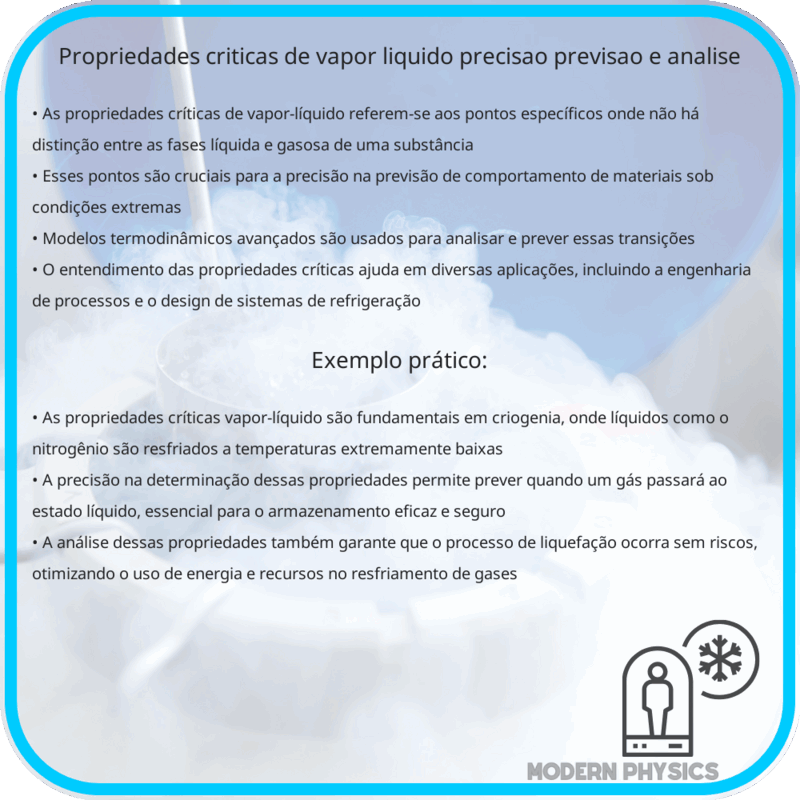 Propriedades Críticas de Vapor-Líquido | Precisão, Previsão e Análise