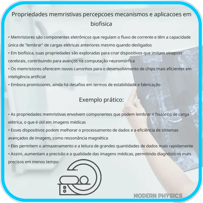 Propriedades Memristivas | Percepções, Mecanismos e Aplicações em Biofísica