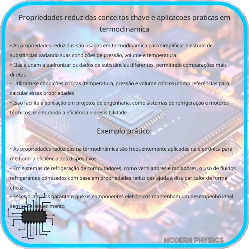 Propriedades Reduzidas | Conceitos-Chave e Aplicações Práticas em Termodinâmica