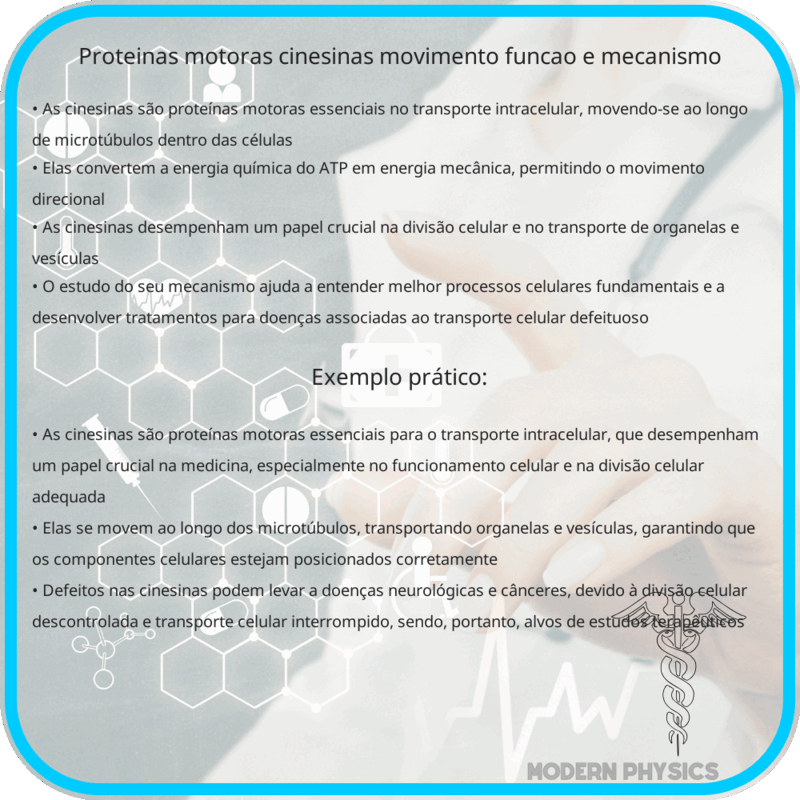 Proteínas Motoras Cinesinas | Movimento, Função e Mecanismo
