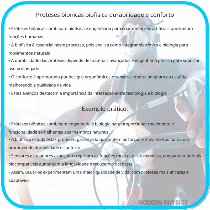 Próteses Biônicas | Biofísica, Durabilidade e Conforto