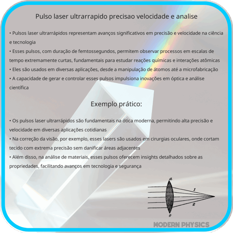 Pulso Laser Ultrarrápido | Precisão, Velocidade e Análise