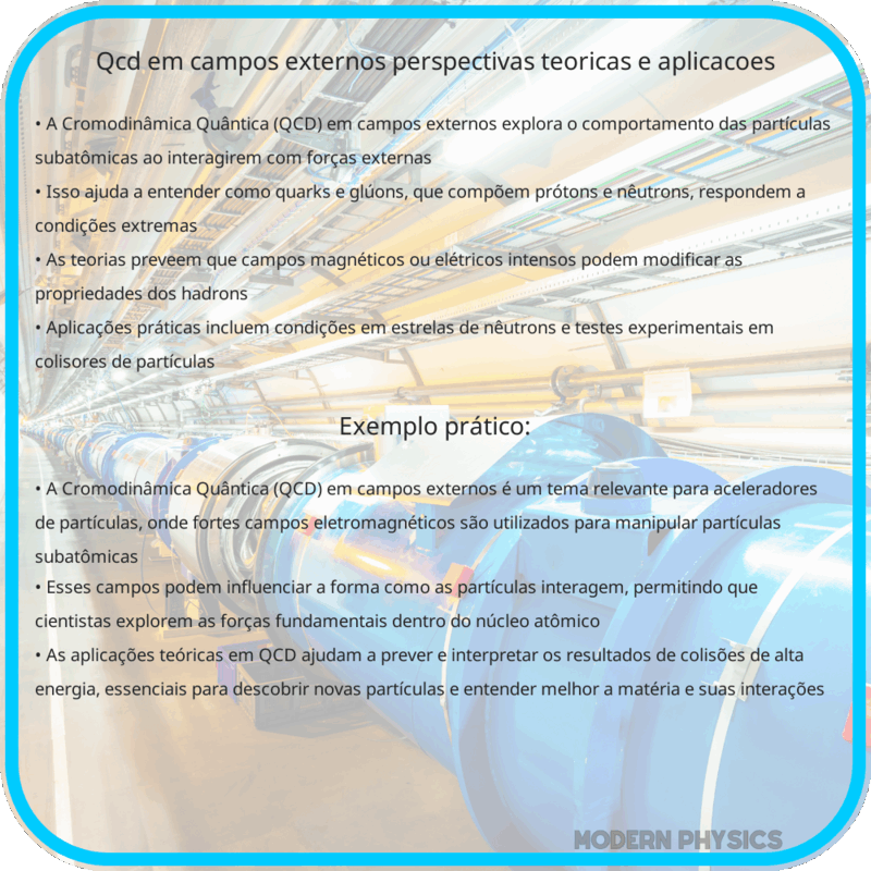 QCD em Campos Externos | Perspectivas Teóricas e Aplicações