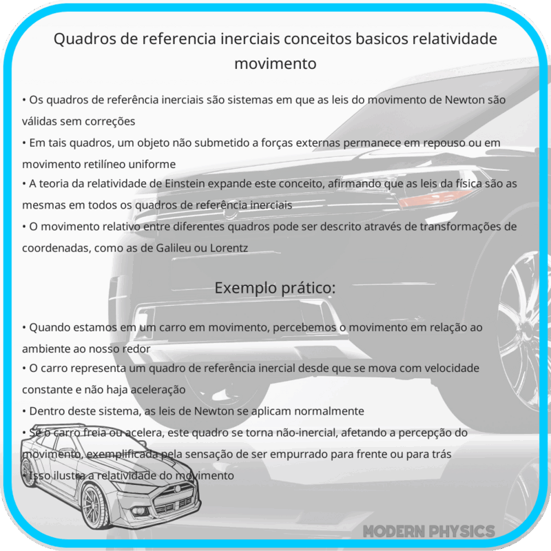 Quadros de Referência Inerciais | Conceitos Básicos, Relatividade & Movimento