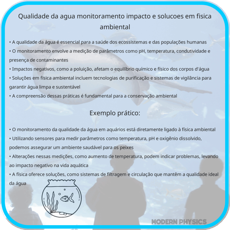 Qualidade da Água | Monitoramento, Impacto e Soluções em Física Ambiental