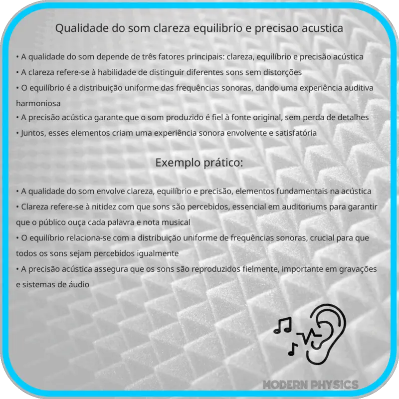 Qualidade do Som: Clareza, Equilíbrio e Precisão Acústica