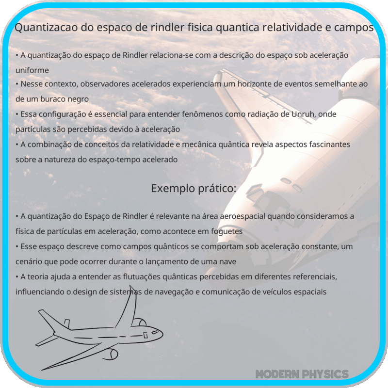 Quantização do Espaço de Rindler | Física Quântica, Relatividade e Campos