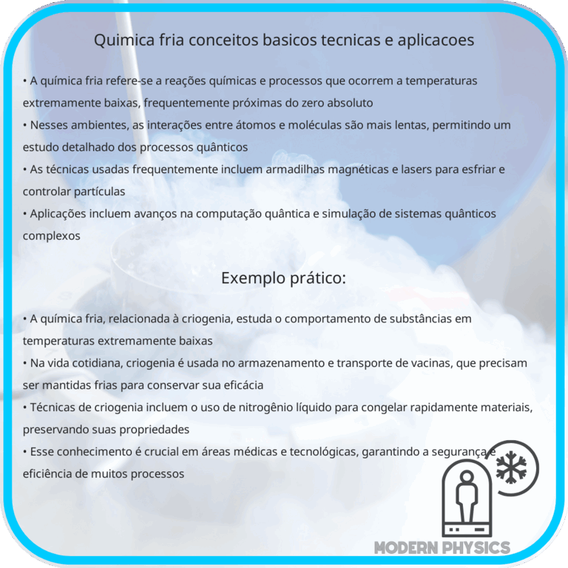 Química Fria | Conceitos Básicos, Técnicas e Aplicações