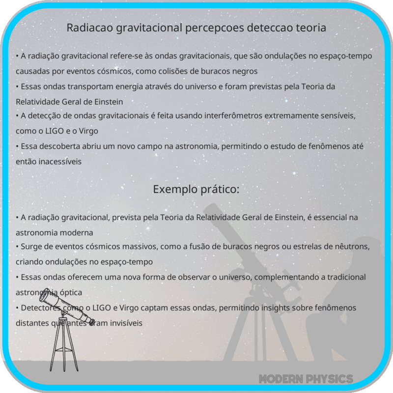 Radiação Gravitacional | Percepções, Detecção & Teoria