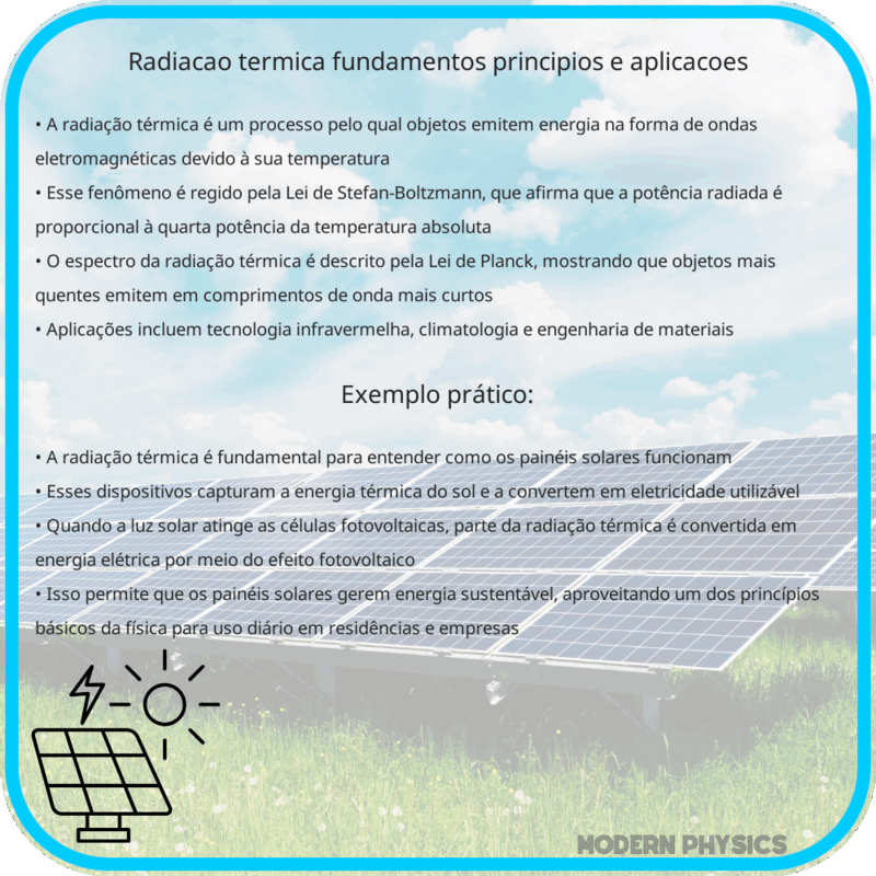 Radiação Térmica | Fundamentos, Princípios e Aplicações