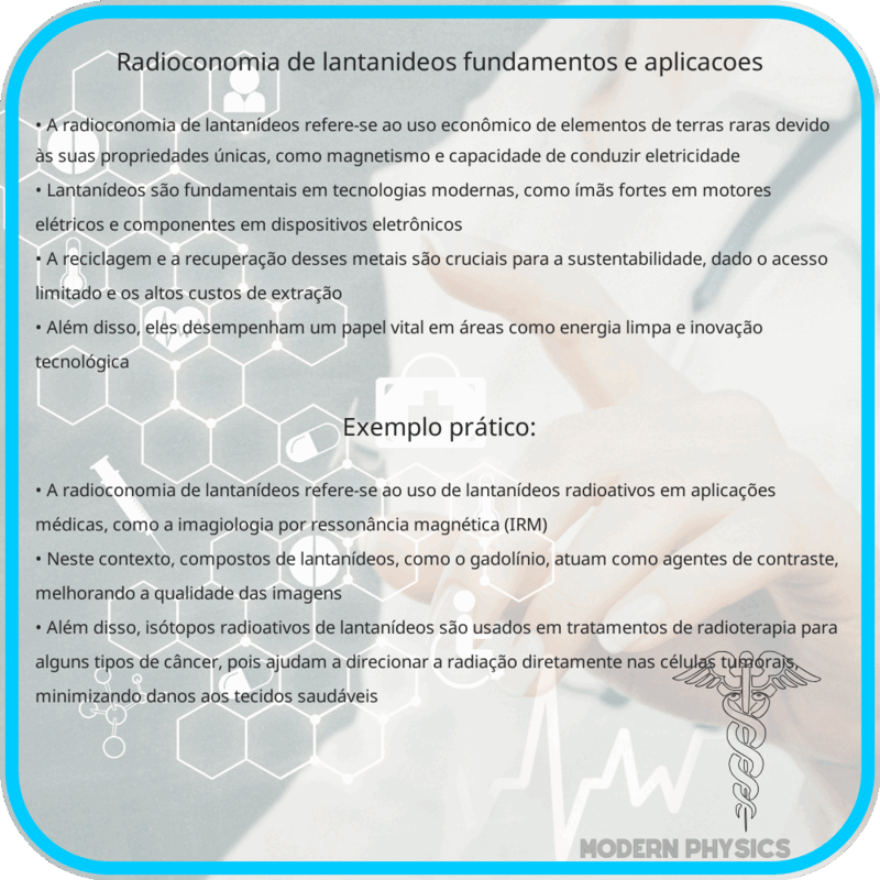 Radioconomia de Lantanídeos | Fundamentos e Aplicações