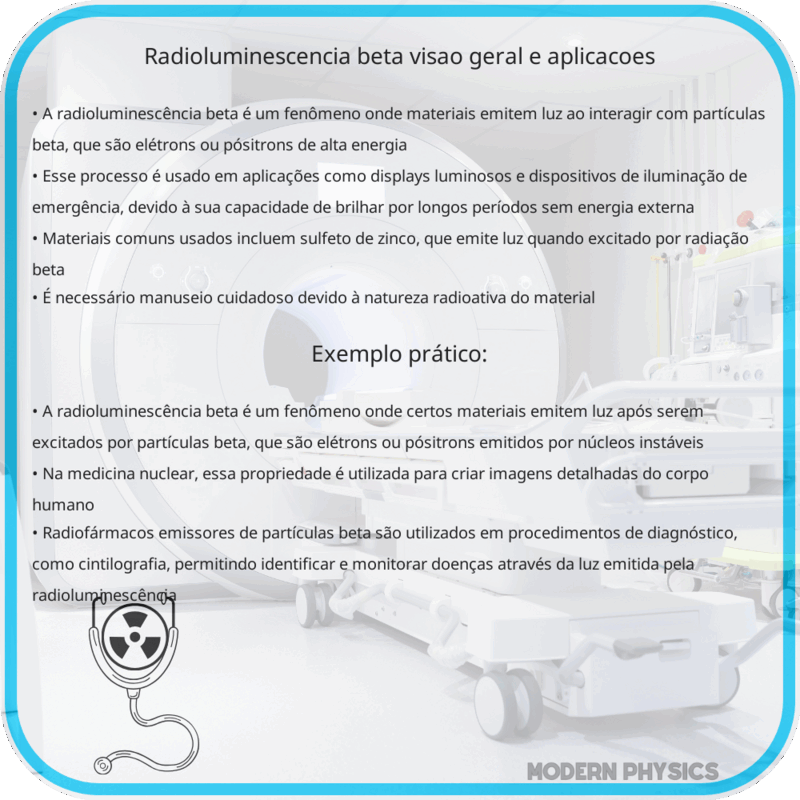 Radioluminescência Beta | Visão Geral e Aplicações