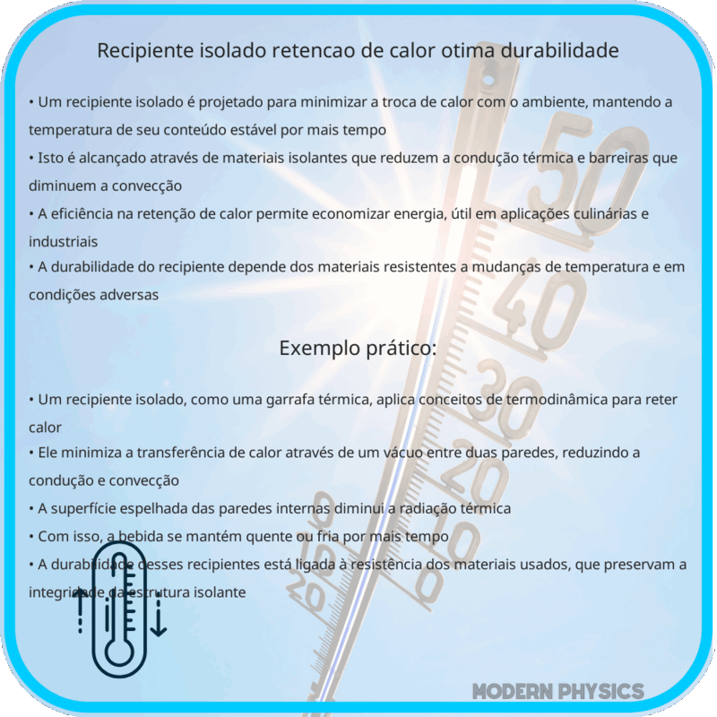 Recipiente Isolado | Retenção de Calor Ótima & Durabilidade