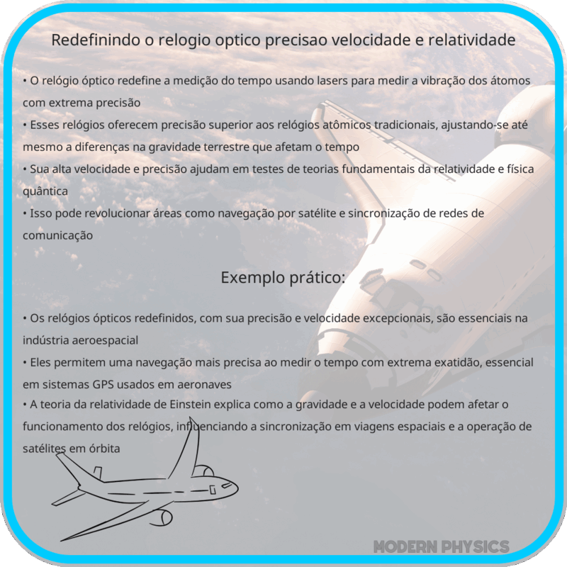 Redefinindo o Relógio Óptico | Precisão, Velocidade e Relatividade