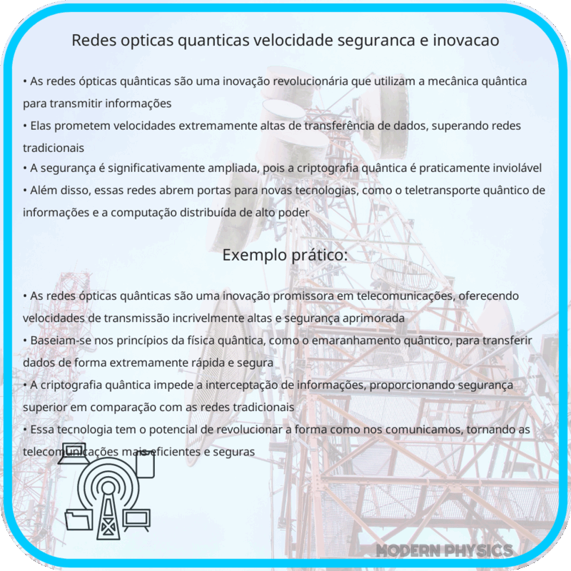 Redes Ópticas Quânticas | Velocidade, Segurança e Inovação