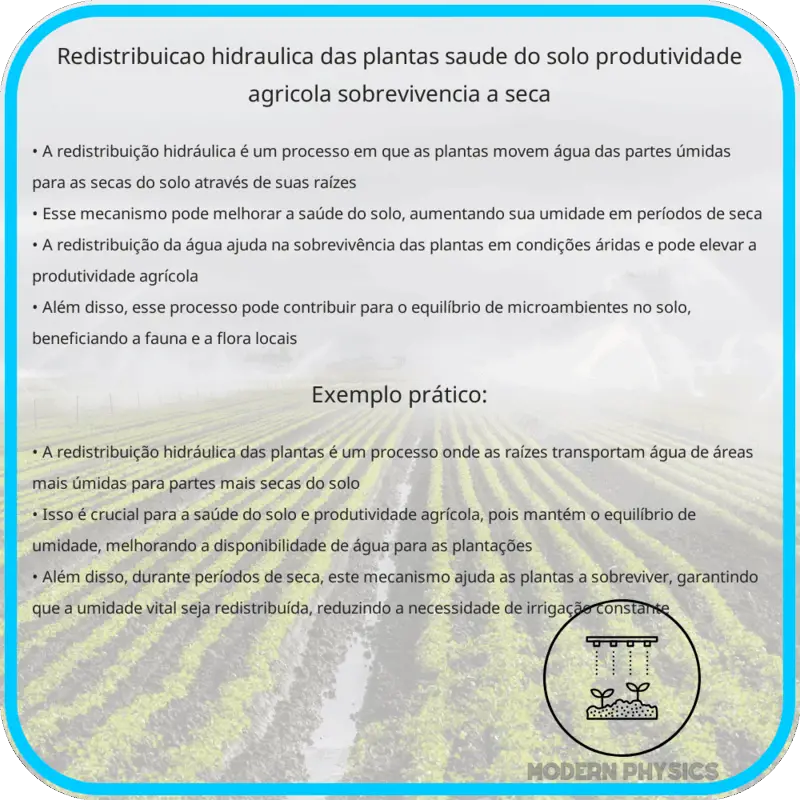 Redistribuição Hidráulica das Plantas | Saúde do Solo, Produtividade Agrícola & Sobrevivência à Seca