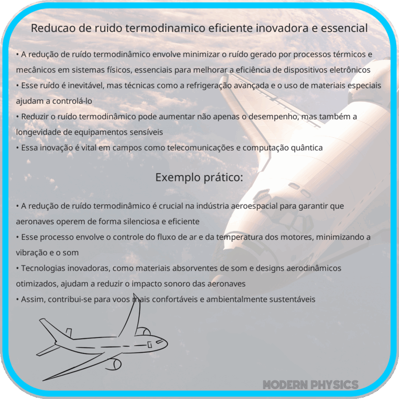 Redução de Ruído Termodinâmico: Eficiente, Inovadora e Essencial