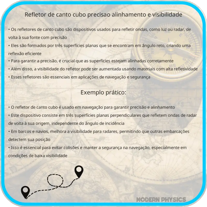 Refletor de Canto Cubo | Precisão, Alinhamento e Visibilidade