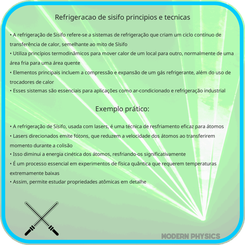 Refrigeração de Sísifo | Princípios e Técnicas