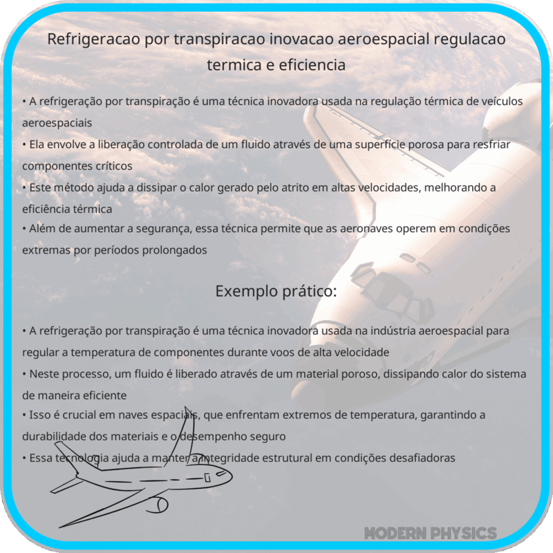 Refrigeração por Transpiração | Inovação Aeroespacial, Regulação Térmica e Eficiência