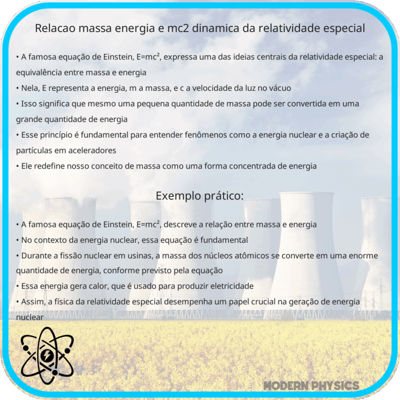 Relação Massa-Energia | E=mc², Dinâmica da Relatividade Especial