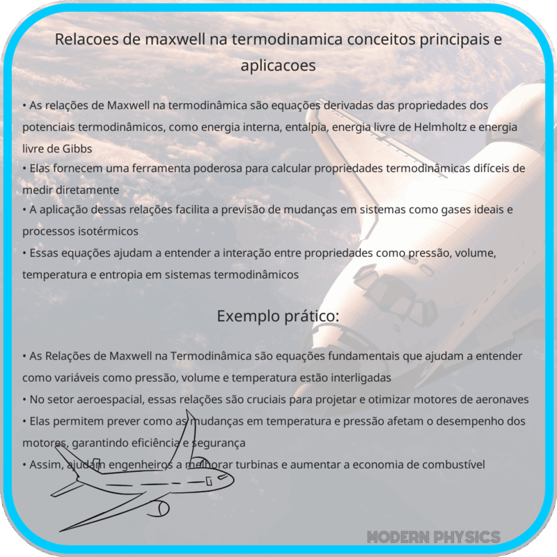 Relações de Maxwell na Termodinâmica | Conceitos Principais e Aplicações