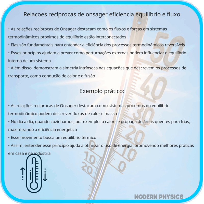 Relações Recíprocas de Onsager | Eficiência, Equilíbrio e Fluxo