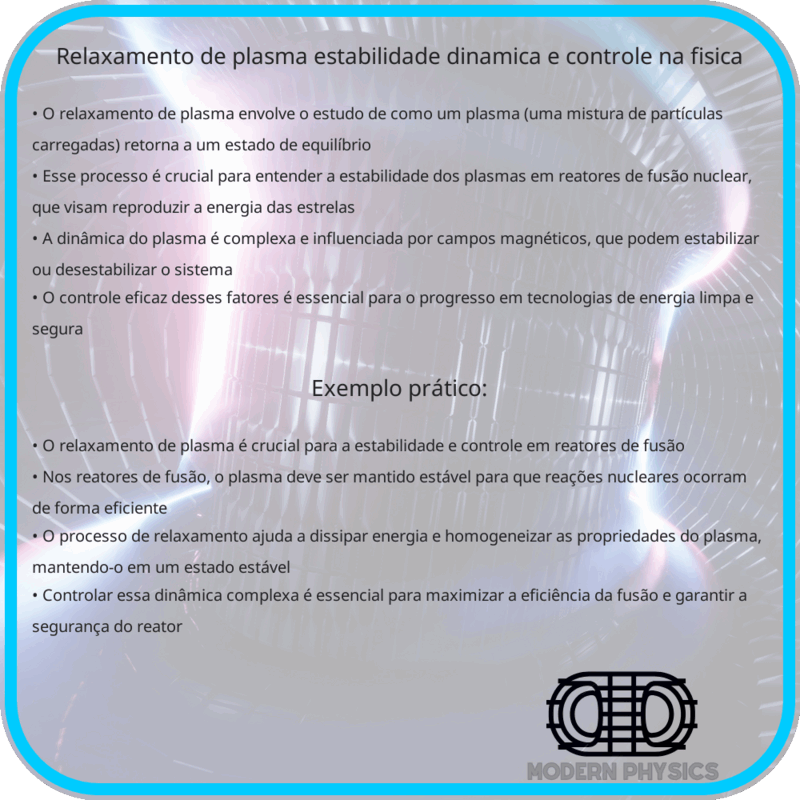 Relaxamento de Plasma | Estabilidade, Dinâmica e Controle na Física