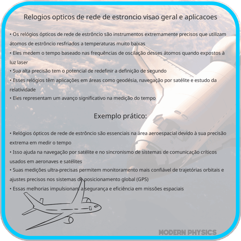 Relógios Ópticos de Rede de Estrôncio | Visão Geral e Aplicações