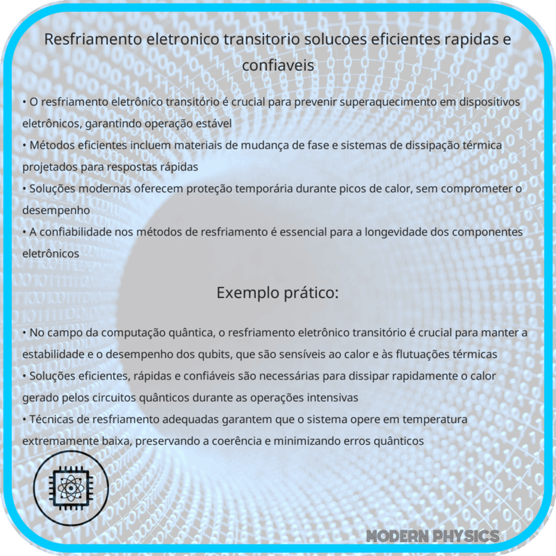 Resfriamento Eletrônico Transitório | Soluções Eficientes, Rápidas e Confiáveis