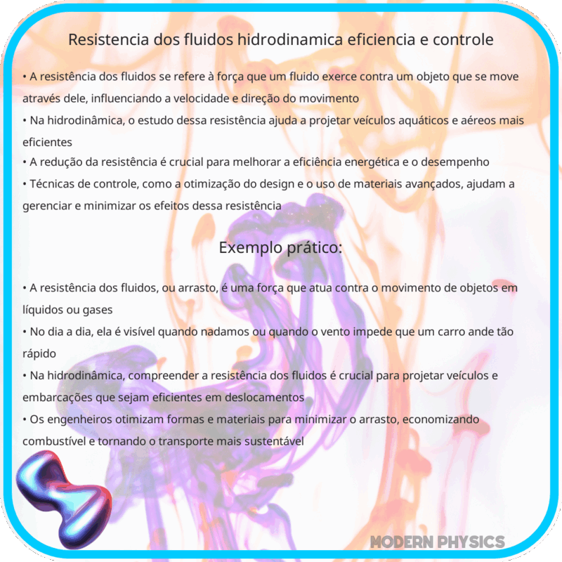 Resistência dos Fluidos | Hidrodinâmica, Eficiência e Controle