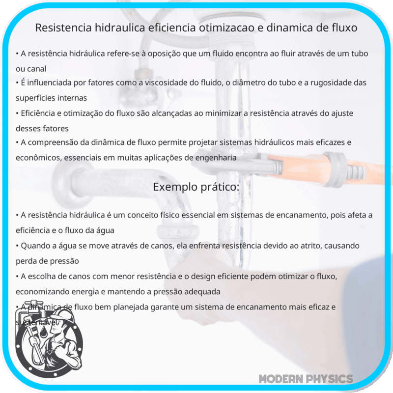 Resistência Hidráulica | Eficiência, Otimização e Dinâmica de Fluxo