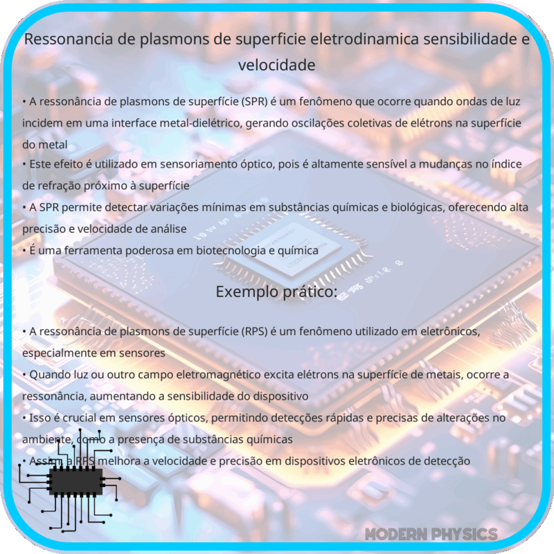 Ressonância de Plasmons de Superfície: Eletrodinâmica, Sensibilidade e Velocidade