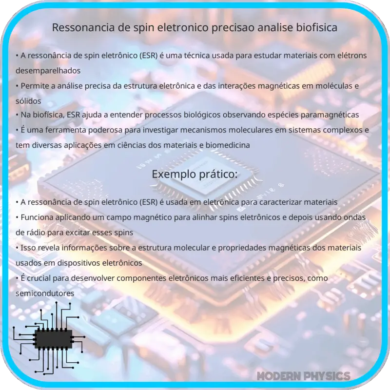 Ressonância de Spin Eletrônico | Precisão, Análise & Biofísica