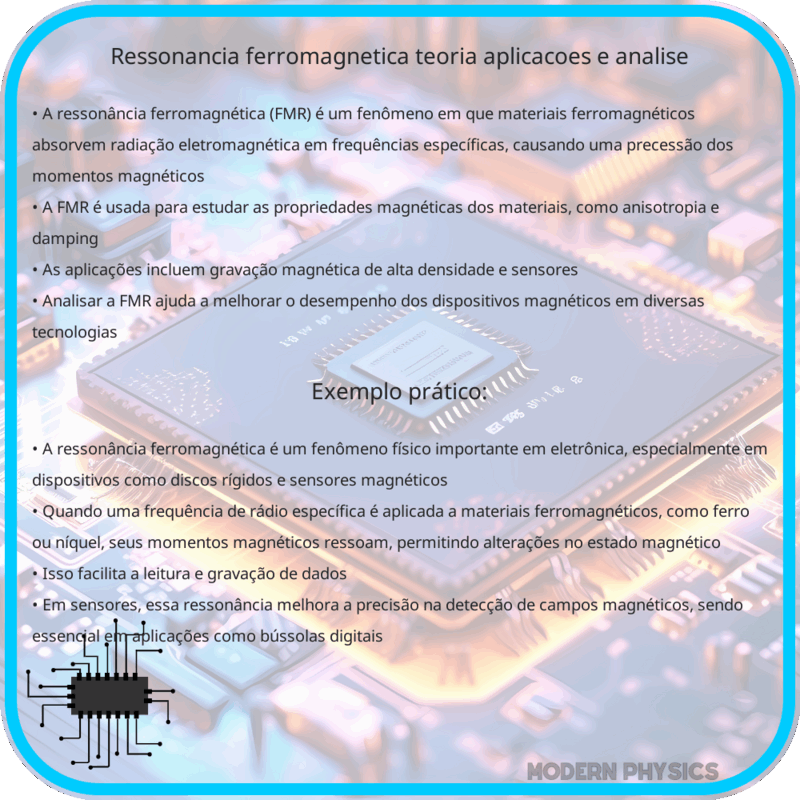 Ressonância Ferromagnética | Teoria, Aplicações e Análise