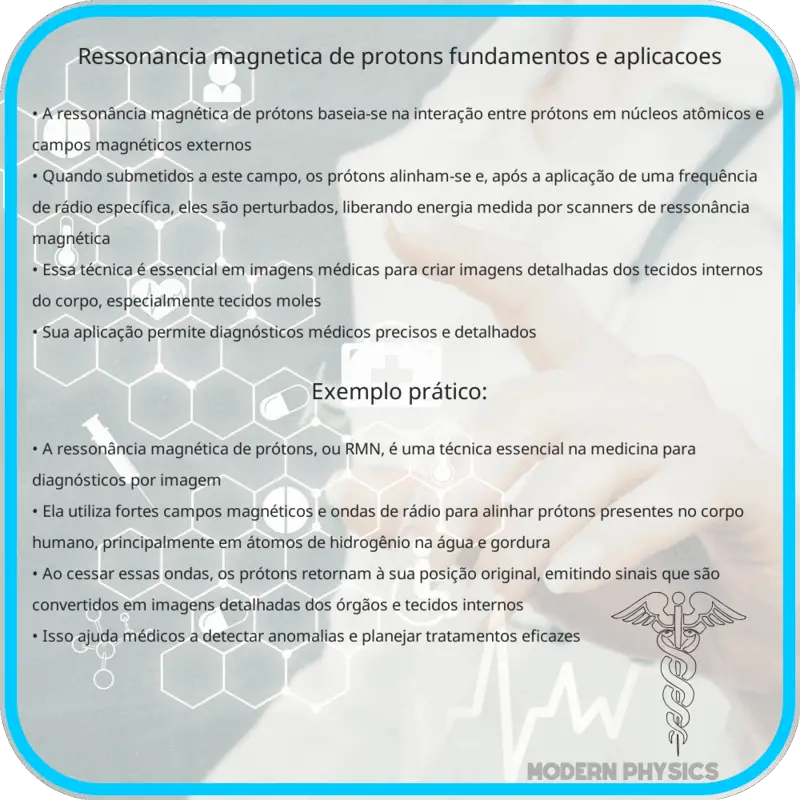 Ressonância Magnética de Prótons | Fundamentos e Aplicações