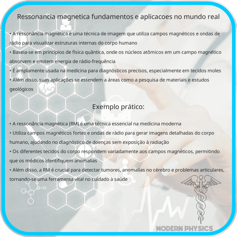 Ressonância Magnética | Fundamentos e Aplicações no Mundo Real