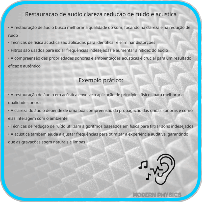 Restauração de Áudio | Clareza, Redução de Ruído e Acústica