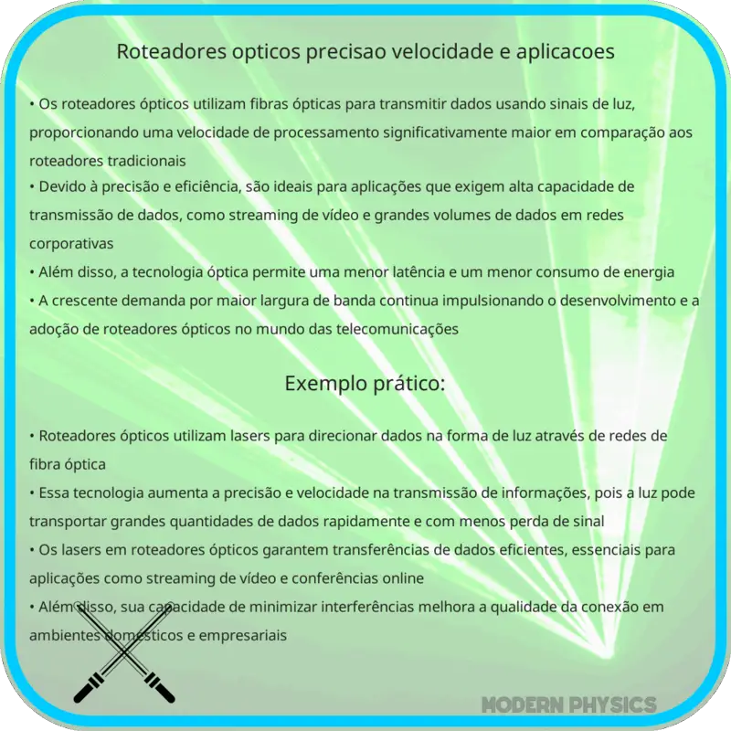 Roteadores Ópticos | Precisão, Velocidade e Aplicações