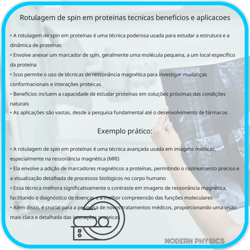 Rotulagem de Spin em Proteínas | Técnicas, Benefícios e Aplicações